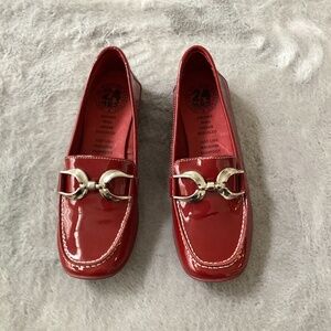 NWT red leather 24 HRS size 36 shoes